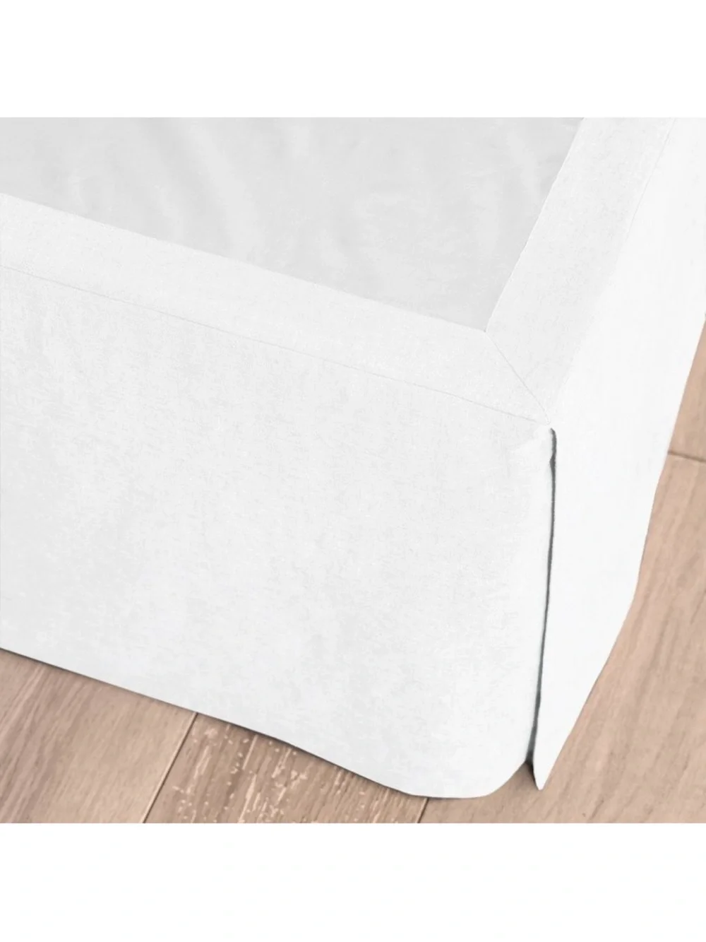 Casaluna Queen Linen Blend Bedskirt in fresh white